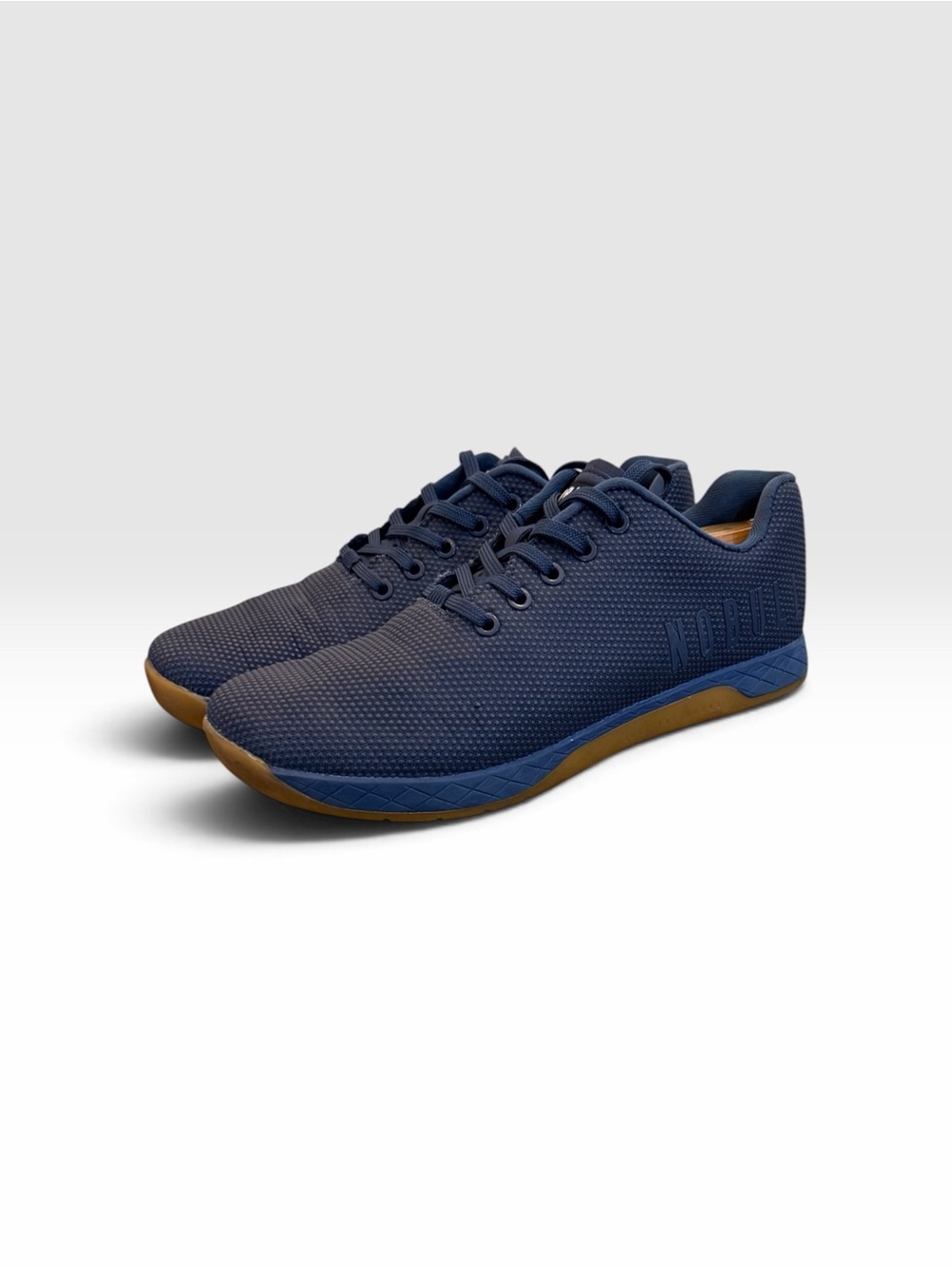 NOBULL Trainer Mens 10 Womens 11.5 Navy Blue Gum CrossFit Training Shoes